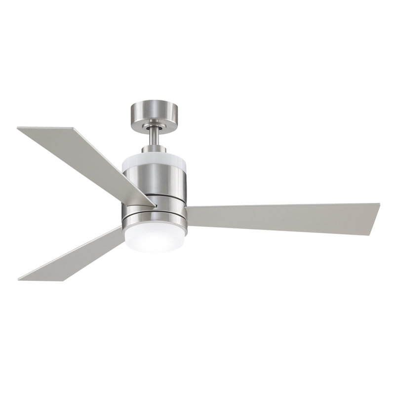 Ventilateur de plafond 48 pales 48 "avec télécommande et ensemble d'éclairage inclus Latimore, Nickel brossé