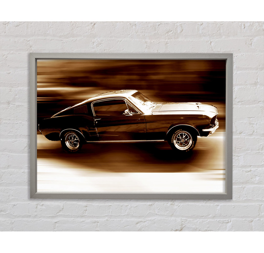 Mustang on the Move - Einzelner Bilderrahmen Kunstdrucke auf Leinwand