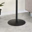 Compact 17.5" End Table With A Black Marble Textured Appearance Top And Stronghold Steel Construction