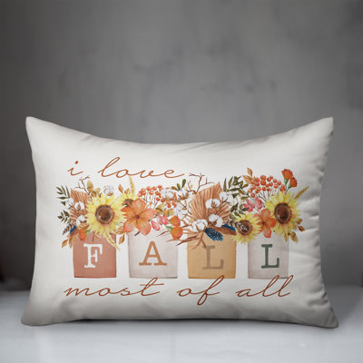  Love Fall Bouquet Rectangular Pillow Cover & Insert