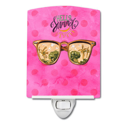 Beach Sunglasses Polkadot Ceramic Night Light