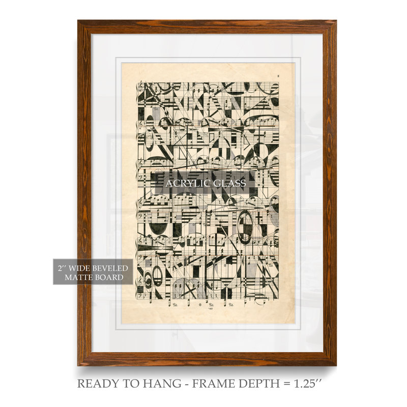 "Graphic Notes" par Paul Cezanne - reproduction d'art encadrée, H 44 po x l 32 po x P 1,25 po, Impression encadrée érable