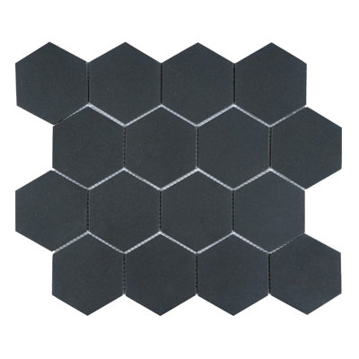 3" x 3" Basalt Marble Honeycomb Mosaic Wall and Floor Tile