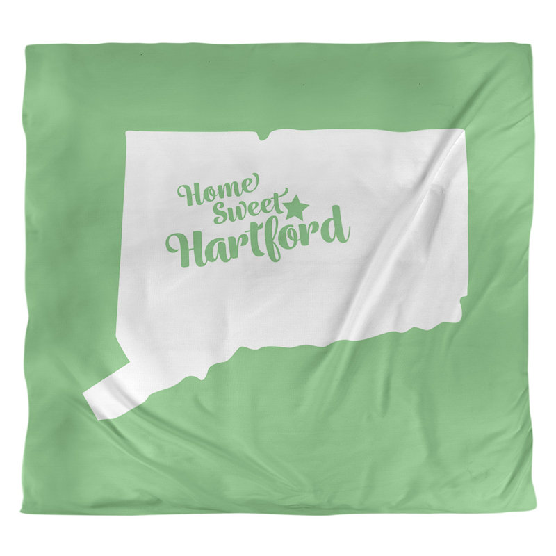 Housse de couette hartford connecticut, Housse de couette pour très grand lit, Vert, Microfibre