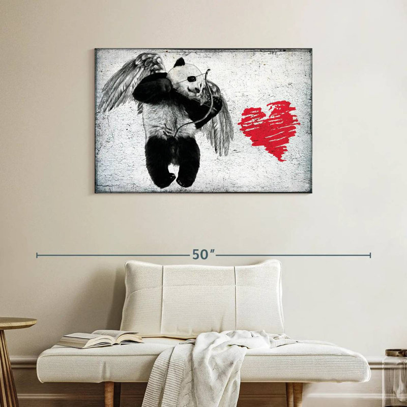 Hardie Cupid Panda, 26" H x 39" W