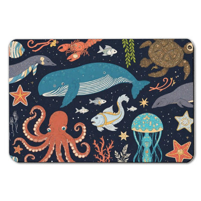 Tapis de bain sous-marin 16 po x 24 po