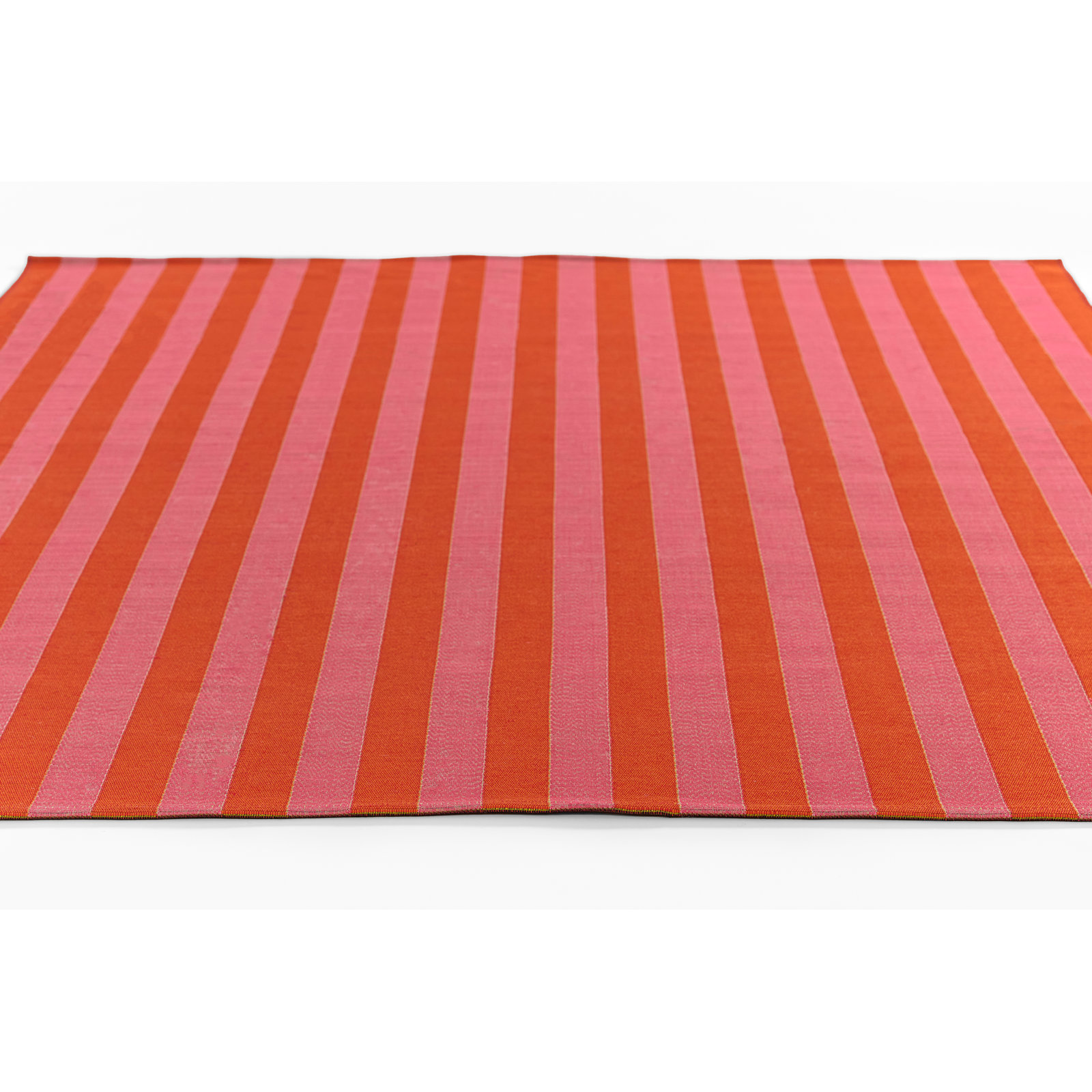 Holloway Red Striped Outdoor Rug, 5'3" X 7'6"