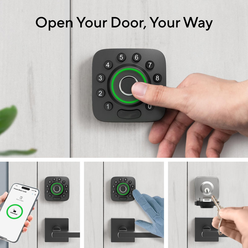 Ultraloq Black Bluetooth Keyless Entry Smart Door Lock