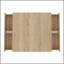 Table basse carrée 33,25 po à 4 tiroirs, naturel-130020399