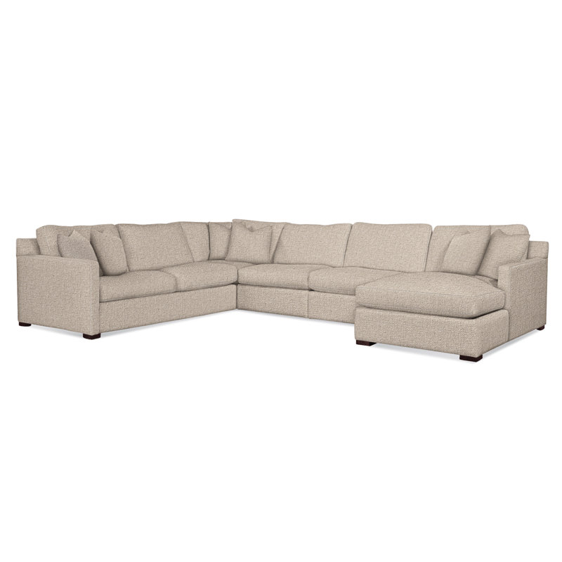 Bel-Air U-Sectional, Left Hand Facing, Java Finish, Eggshell Crypton Performance; 0884-93