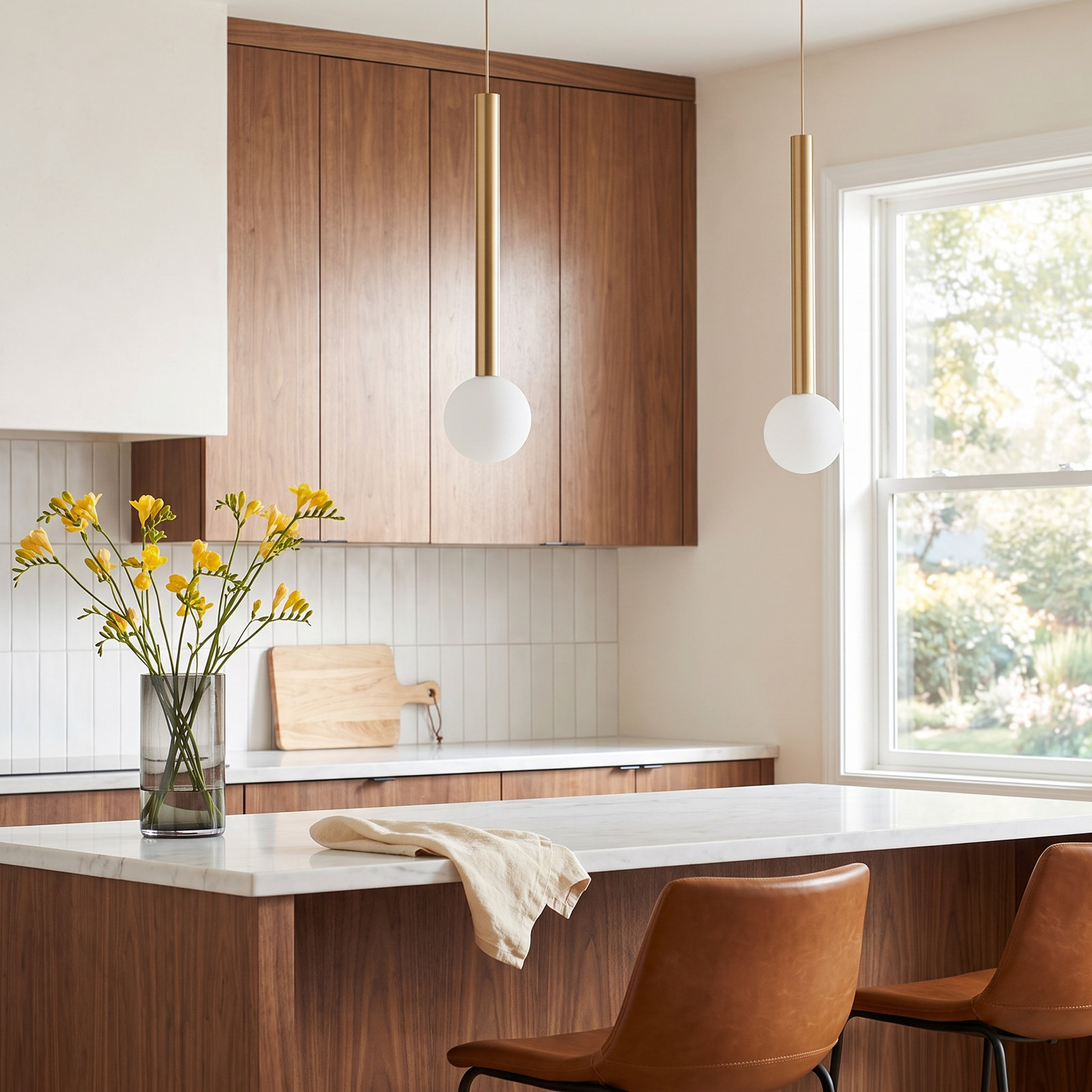 Elixir Single Light Glass Dimmable LED Pendant