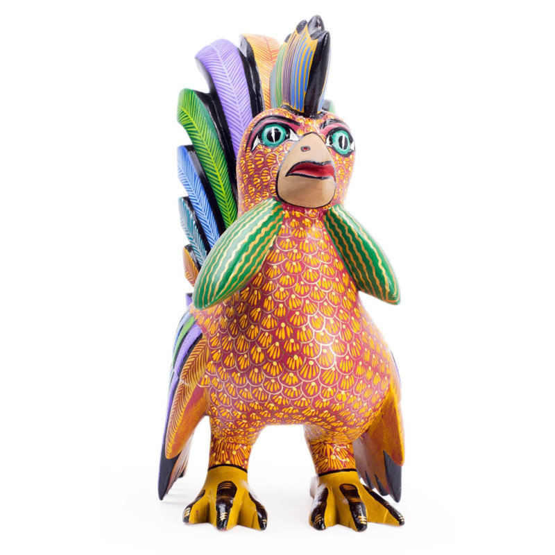 Novica Proud Rooster Alebrije Sculpture