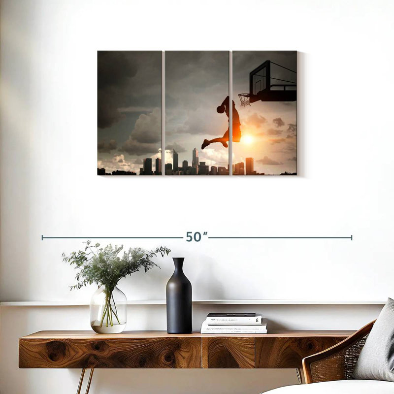 Sireci Basketball Dunk, 20" H x 33" W