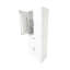 Grande armoire blanche pour accessoires de salle de bain et rangement avec tiroir à options diverses