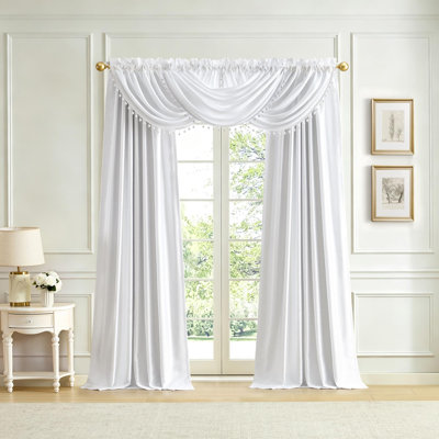Cantonnière en fausse soie Lenox Imperial - l 42 po x L 22 po