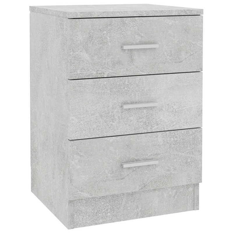 38cm W Bedside Table, Light Grey, Set of 1