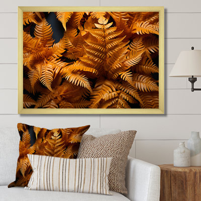 " Orange Ferns Field Vibrant "