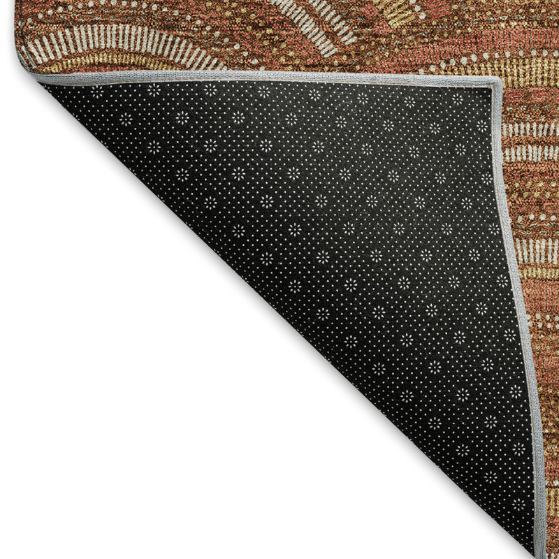 Premium Machine Washable Prisco Paprika Rug, Rectangle 10' x 14'