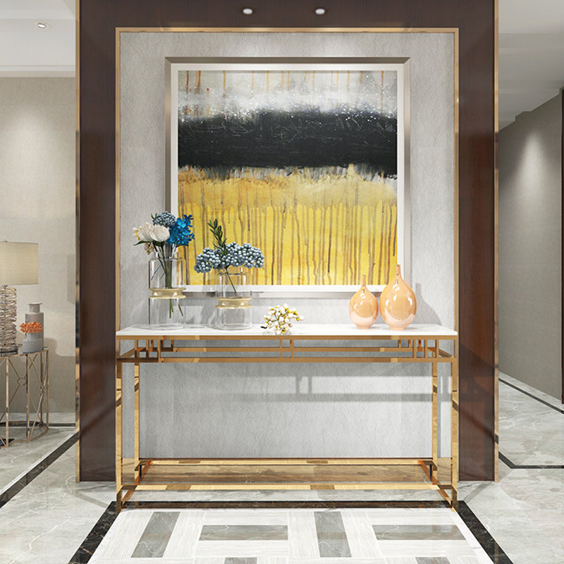 Console de luxe simple et moderne, 31.5" H x 63" W  x 11.8" D