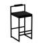 De 2 tabourets de bar modernes et confortables avec revêtement en velours, structure en métal noir, repose-pieds et support dorsal pour la structure de bar à domicile 2, espaces de salle à manger rembourrés dans les bureaux-863087532-863087535