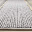 Tapis tissé à rayures beige, jaune et blanc-2099725643