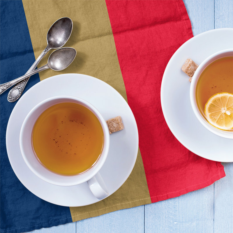 Stripe Tea Towel Kitchen Towel, Navy Blue/Gold/Red Basketball, Cotton