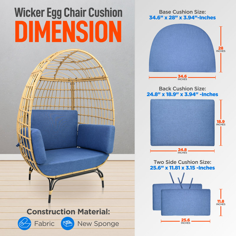 Chaise hamac avec support, Bleu
