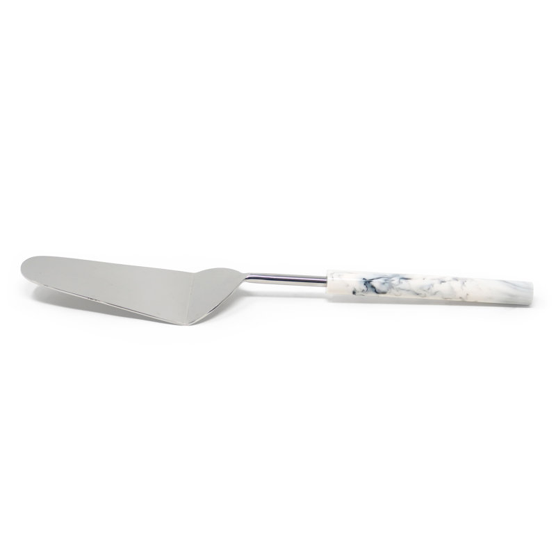 Cake/Salad Server Set With Marble Handle