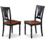 Ensemble de salle à manger 6 pièces comprenant une table carrée avec rallonge papillon, 4 chaises de cuisine et un banc, 137 x 137 cm, noir et cerisier-167181425-167181426-167181430