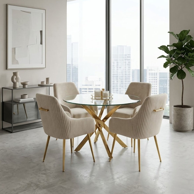 4 - Person Dining Set, Beige