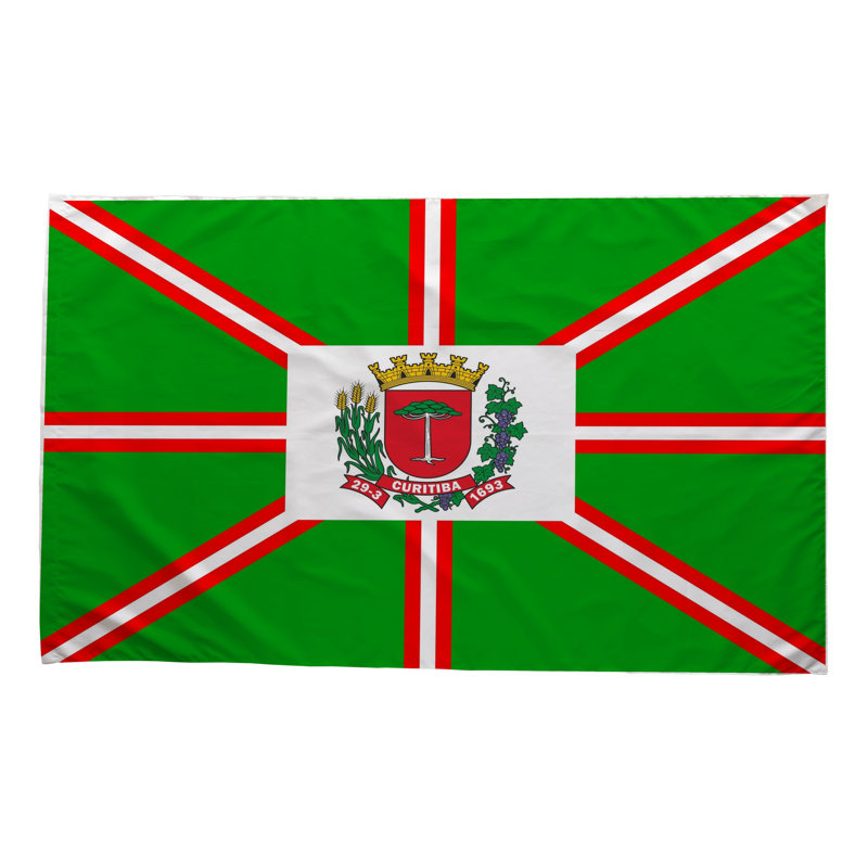 Drapeau de la ville de Curitiba — Drapeau extérieur, H 24 po x l 36 po