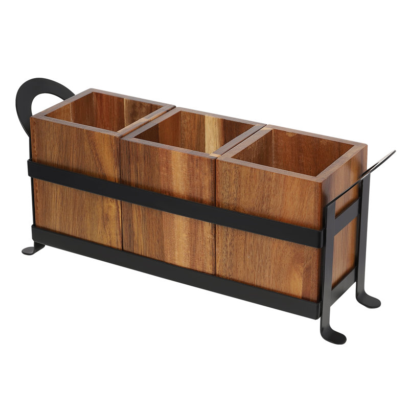 Porte-ustensiles de cuisine en bois