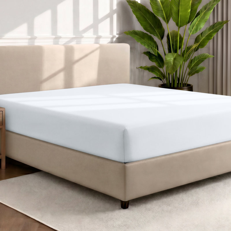Microfiber Fitted Sheet, Twin XL Fitted Sheet, White