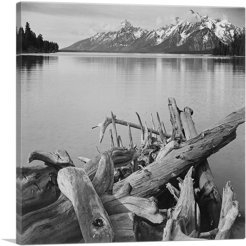 «Jackson Lake Grand Teton National Park Wyoming» par Ansel Adams - reproduction de photo sur toile tendue