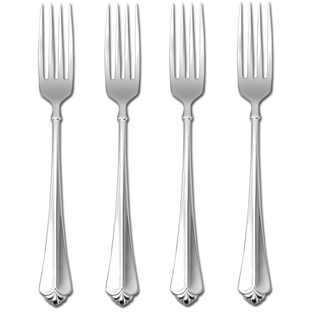 Oneida Juilliard Flatware Dinner Forks, 18/10 Stainless Steel (Set of 4) Oneida