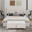 Ensemble de chambre à coucher 2 pièces, lit plateforme tapissier avec système de rangement hydraulique-1894964906