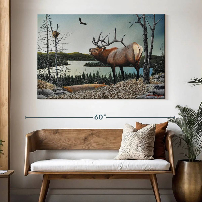 Brampt Bugling Elk, 34" H x 51" W