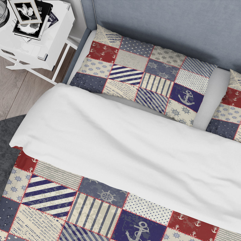 Alexanne - Ensemble de housse de couette à motif, Housse de couette simple + 1 taie décorative stan