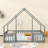 Wooden House Frame Floor Bed With Safety Guardrails-1567174618-1567174616