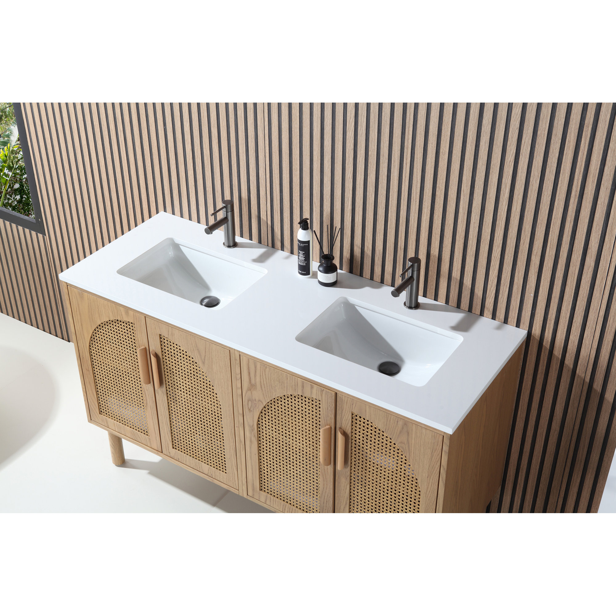 Emir 58.66'' Double Bathroom Vanity - Thumbnail 3