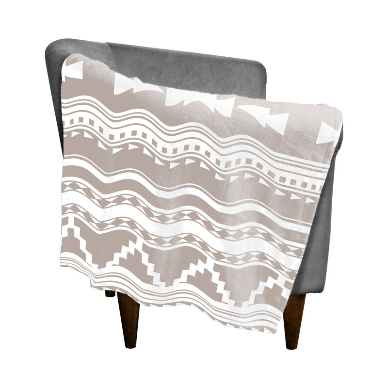Hand Woven Throw Blanket, 30 W x 40 L, Beige