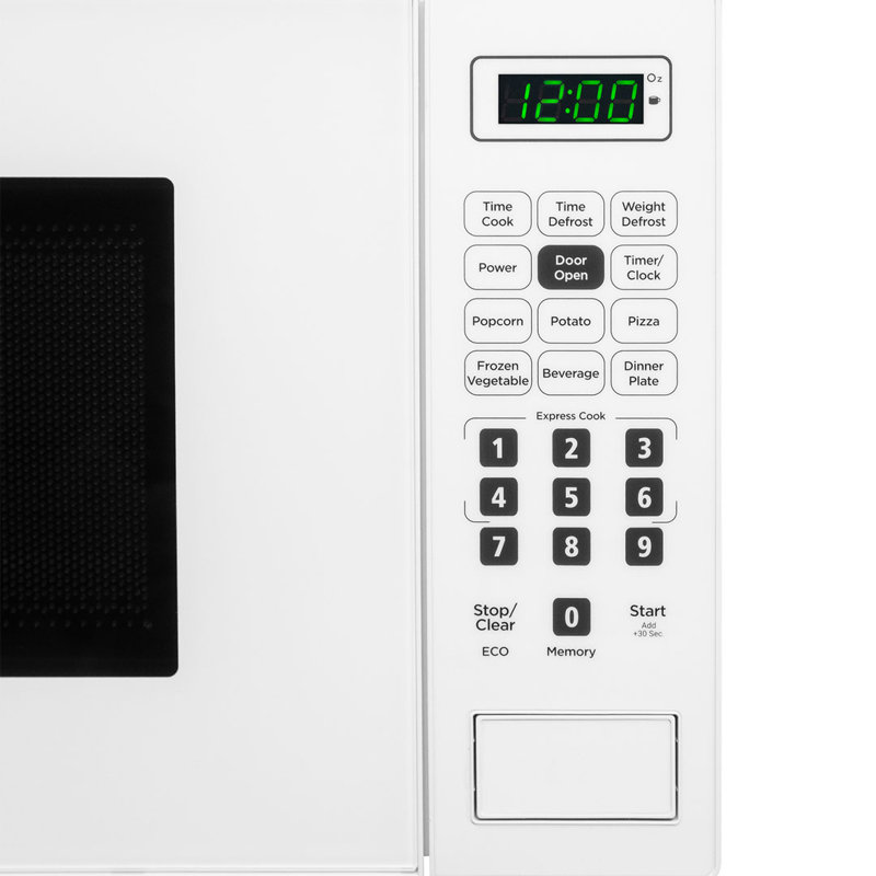 0.7 Cu. Ft. Countertop Microwave Oven, 700 Watts, 10 Power Levels, White, White