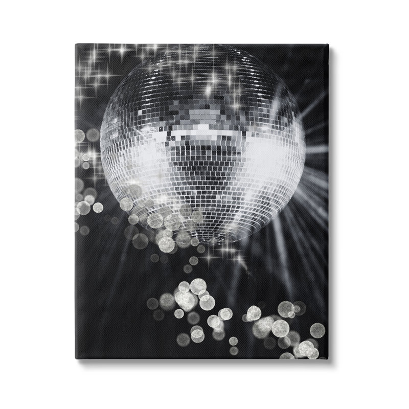 " Glimmering Disco Ball ", 40" H x 30" W x 1.5" D