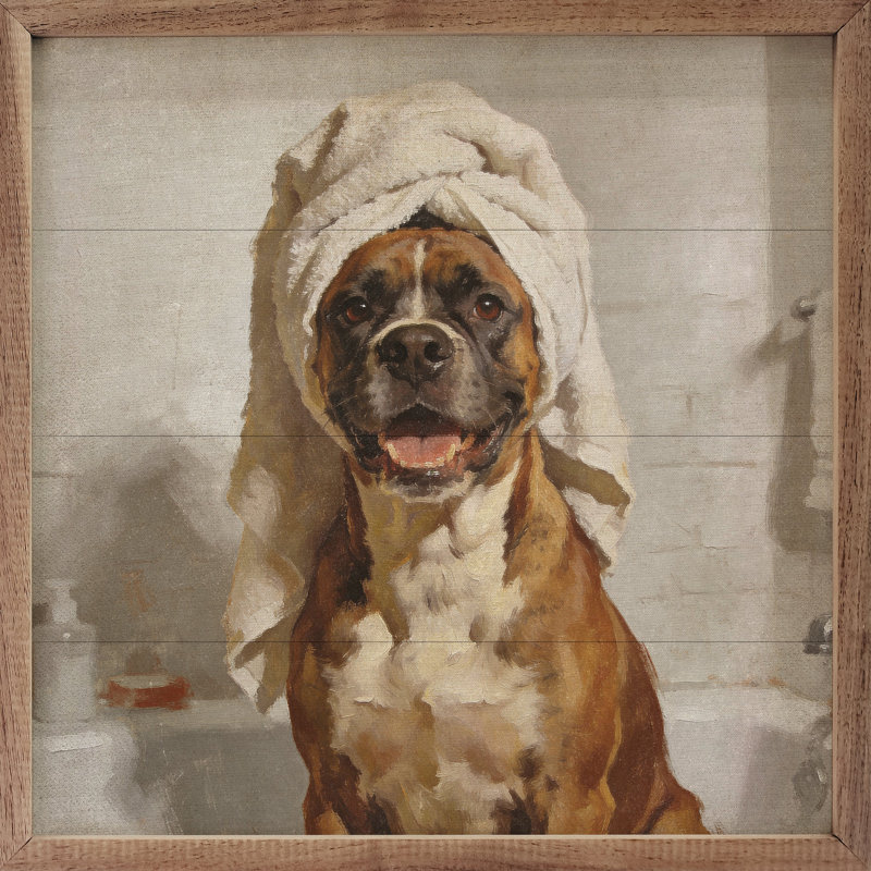 Bath Time Boxer Towel, 8" H x 8" W