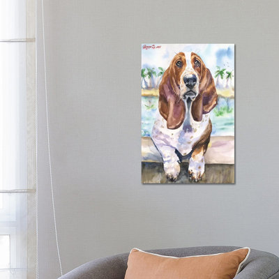 Basset IV by George Dyachenko - Wrapped Canvas Print