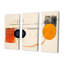 Lune orange abstraite, minimalisme rétro - ensemble d'art mural abstrait-53977547-53977550