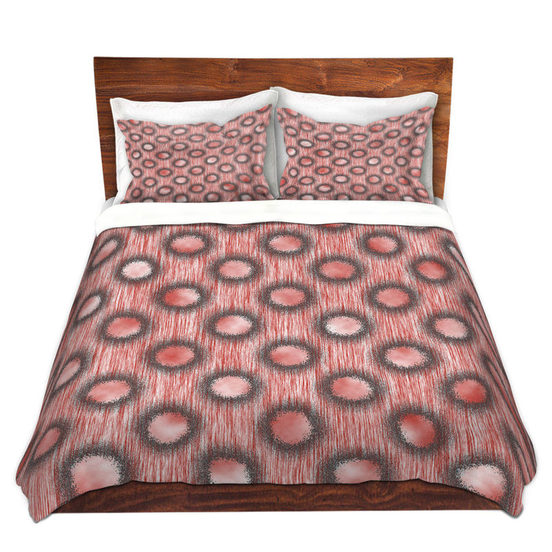 Ensemble de housse de couette en microfibre DiaNoche par Susie Kunzelman - pois roses