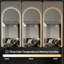 Miroir mural pleine longueur 65 po x 21 po à DEL, conception à arche symétrique, éclairage à intensité variable 3 couleurs, incassable