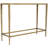 Anita Gold Marble Rectangular Living Room Console Table with Metal Legs, 37" x 12" x 28"