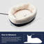 Lit chauffant pour chat avec minuterie d'arrêt automatique, lit chauffant pour animaux de compagnie à température réglable 17,7 po x 13,7 po pour chatons, chats, chiots et petits chiens, bleu